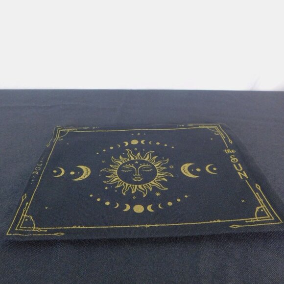 Zippered Canvas Pouch With Sun & Moon Design - Picture 3 of 7